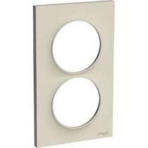 Odace styl, plaque sable 2 postes verticaux entraxe 57 mm