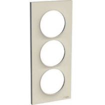 Odace styl, plaque sable 3 postes verticaux entraxe 57 mm