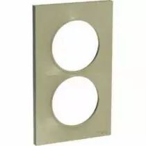 Odace styl, plaque titane 2 postes verticaux entraxe 57 mm