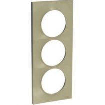 Odace styl, plaque titane 3 postes verticaux entraxe 57 mm