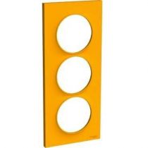 Odace Styl plaque Ambre 3 postes horizontaux ou verticaux entraxe 57mm (S520716G)