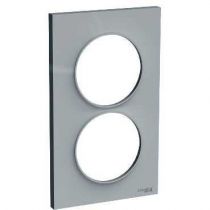 Odace Styl plaque Gris 2 postes horizontaux ou verticaux entraxe 57mm (S520714A1)