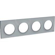 Odace Styl plaque Gris 4 postes horizontaux ou verticaux entraxe 71mm (S520708A1)