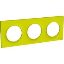 Odace Styl plaque Vert Chartreuse 2 postes horiz. ou verticaux entraxe 57mm (S520714H)