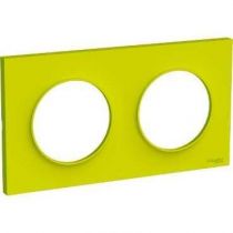 Odace Styl plaque Vert Chartreuse 3 postes horiz. ou verticaux entraxe 57mm (S520716H)