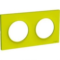 Odace Styl plaque Vert Chartreuse 3 postes horiz. ou verticaux entraxe 57mm (S520716H)