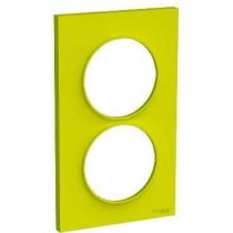 Odace Styl plaque Vert Chartreuse 3 postes horiz. ou verticaux entraxe 71mm (S520706H)