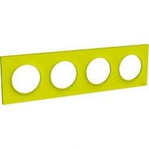 Odace Styl plaque Vert Chartreuse 4 postes horiz. ou verticaux entraxe 71mm (S520708H)