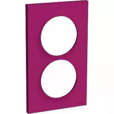Odace Styl plaque Violine 2 postes horizontaux ou verticaux entraxe 57mm (S520714D)
