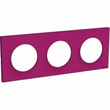 Odace Styl plaque Violine 3 postes horizontaux ou verticaux entraxe 71mm (S520706D)