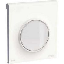 Odace styl pratic, plaque blanc avec couvercle souple translucide 1 poste ip44