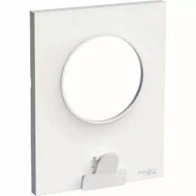 Odace styl pratic, plaque blanc avec pince multi-usage 1 poste
