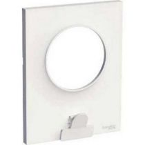 Odace styl pratic, plaque blanc avec pince multi-usage 1 poste