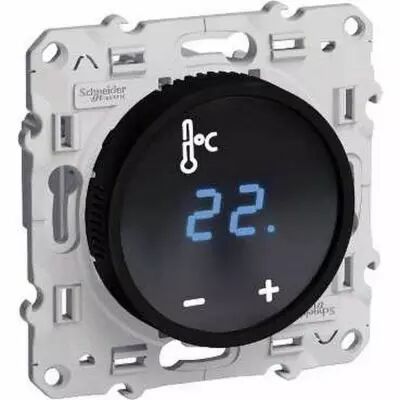 Odace thermostat fil pilote a ecran tactile noir
