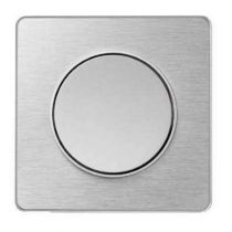 Odace touch, plaque aluminium brossé avec liseré alu 1 poste