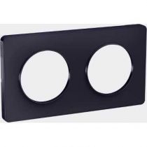 Odace Touch, plaque Anthracite 2 postes horiz. ou vert. entraxe 71mm (S540804)