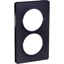 Odace Touch, plaque Anthracite 2 postes verticaux entraxe 57mm (S540814)