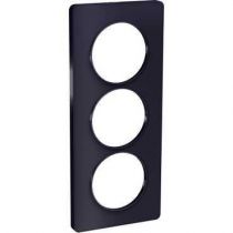 Odace Touch, plaque Anthracite 3 postes verticaux entraxe 57mm (S540816)