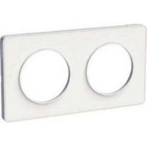 Odace touch, plaque blanc 2 postes horiz. ou vert. entraxe 71 mm