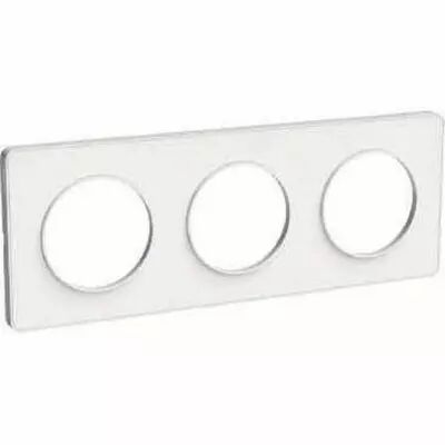 Odace touch, plaque blanc 3 postes horiz. ou vert. entraxe 71 mm