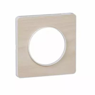 Odace touch, plaque bois nordique avec liser� blanc 1 poste (S520802M)