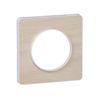 Odace touch, plaque bois nordique avec liseré blanc 1 poste (S520802M)