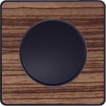 Odace Touch, plaque Bois Zebrano avec liseré Anthracite 1 poste (S540802P4)