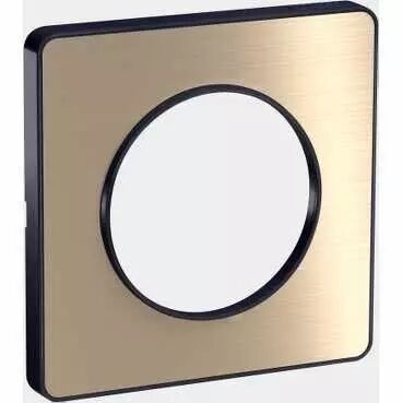 Odace Touch, plaque Bronze bross� avec liser� Anthracite 1 poste (S540802L)