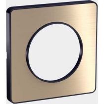 Odace Touch, plaque Bronze brossé avec liseré Anthracite 1 poste (S540802L)