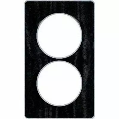 Odace touch, plaque ch�ne astrakan avec liser� alu 2 postes entraxe 57 mm