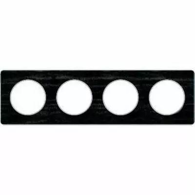 Odace touch, plaque ch�ne astrakan avec liser� alu 4 postes entraxe 71 mm