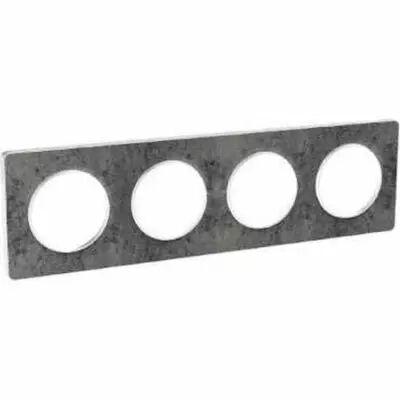Odace touch, plaque pierre galet 4 postes horiz./vert. entraxe 71 mm