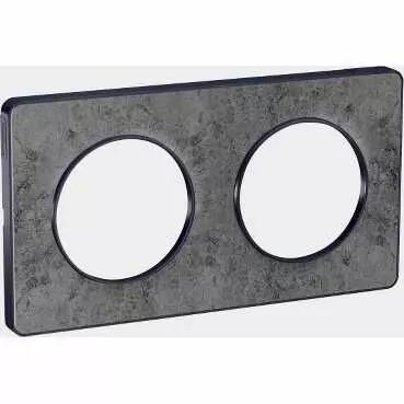 Odace Touch, plaque Pierre Glt avec liser� Anth 2 postes horiz/vert entraxe 71mm (S540804U)