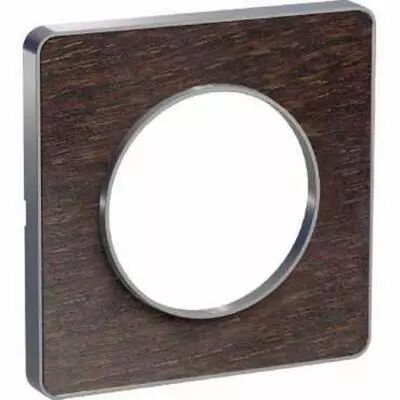 Odace touch, plaque wenge avec liser� alu 1 poste