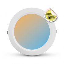 ORION DOWNLIGHT DIAM 270MM MULTI-PUIS 50/60W CCT IP54 BLC AJUST 5ANS (765133)