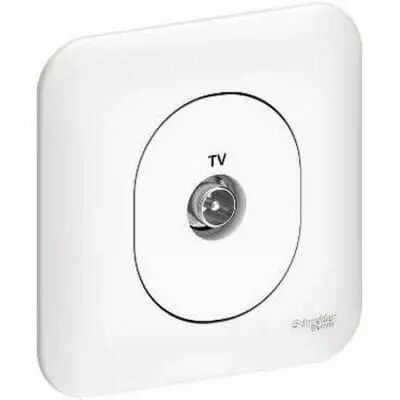 Ovalis prise TV Simple avec plaque