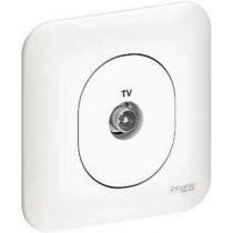 Ovalis prise TV Simple avec plaque