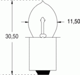 P13,5s 11x31 12v 0,33a xenon (115012)