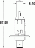 P14,5s 9x68 24v 70w h1 osram (122709)