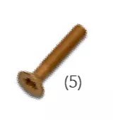 Pack (5 un) Torx vis laiton dor&eacute;e satin&eacute; M3x18 de la collection Do de Fontini (33966842)