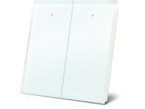 Panneau avec 2 boutons tactiles - verre blanc (VMBGP2W)