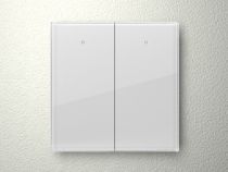 Panneau avec 2 boutons tactiles - verre blanc (VMBGP2W)
