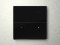 Panneau avec 4 boutons tactiles - verre noir (VMBGP4B)