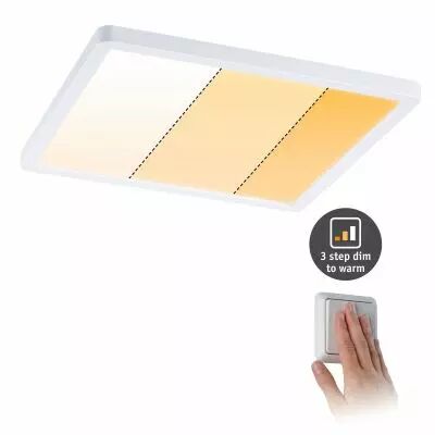 Panneau encastr� Areo VariFit IP44 20W 3 Step dim to warm 230x230mm Blanc syn (92994)