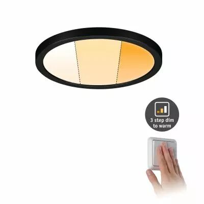 Panneau encastr� AreoVariFit 175mm DimtoWarm 13W noir 230V (93099)