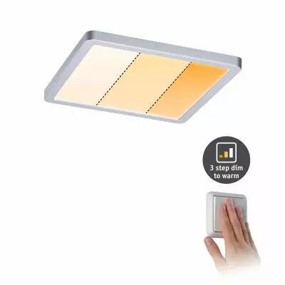 Panneau encastr� AreoVarifit 175x175mm DimtoWarm 13W chrome mat 230V (93100)