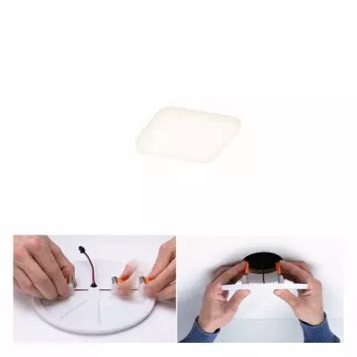 Panneau encastr� LED Veluna VariFit IP44 carr� 75x75mm 4,5W 3000K Satin� (92393)