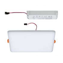 Panneau encastré LED Veluna VariFit IP44 gradable sur 3niveaux carré 185x185mm 17,5W 4000K Satiné (93065)