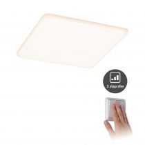 Panneau encastré LED Veluna VariFit IP44 gradable sur 3niveaux carré 185x185mm 17W 3000K Satiné (93061)