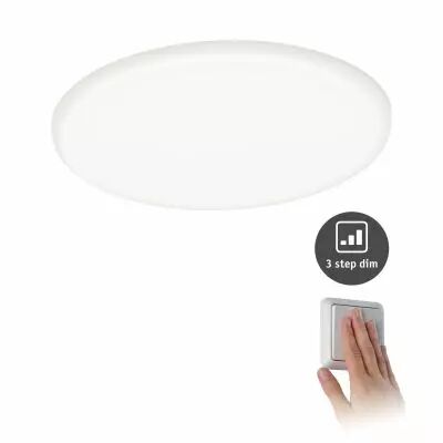 Panneau encastr� LED Veluna VariFit IP44 gradable sur 3niveaux rond 185 17,5W 4000K Satin� (93067)